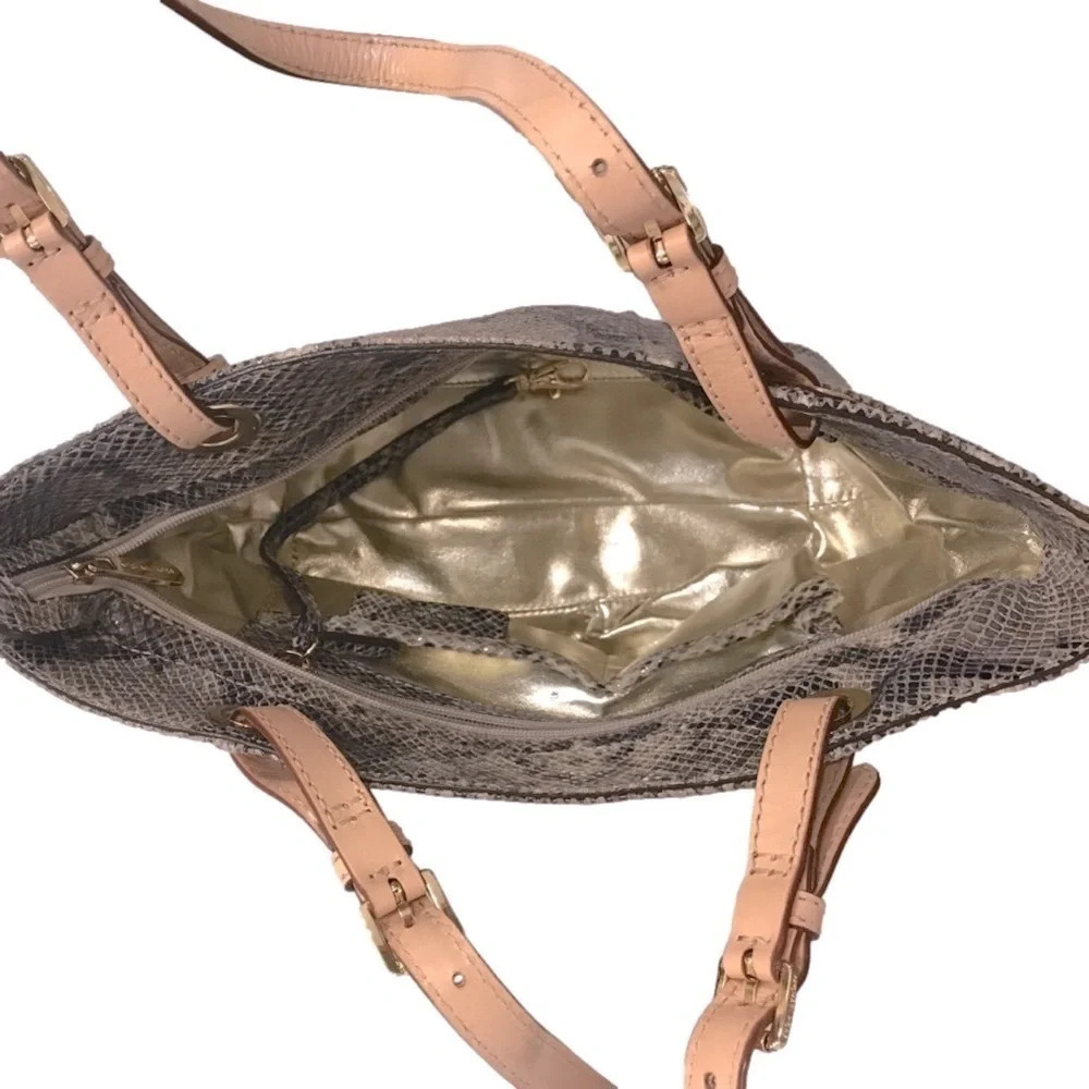 Michael Kors Jet Set Python Embossed Leather Gold… - image 11